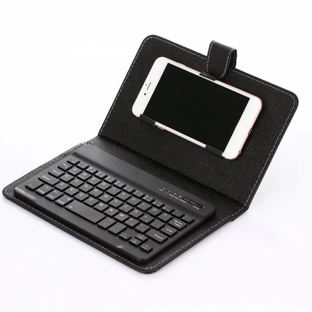 Чехол для клавиатуры защитный мобильный портативный Bluetooth PU кожаный мягкий Универсальный ударопрочный устойчивый к царапинам для Android, IOS, Windows