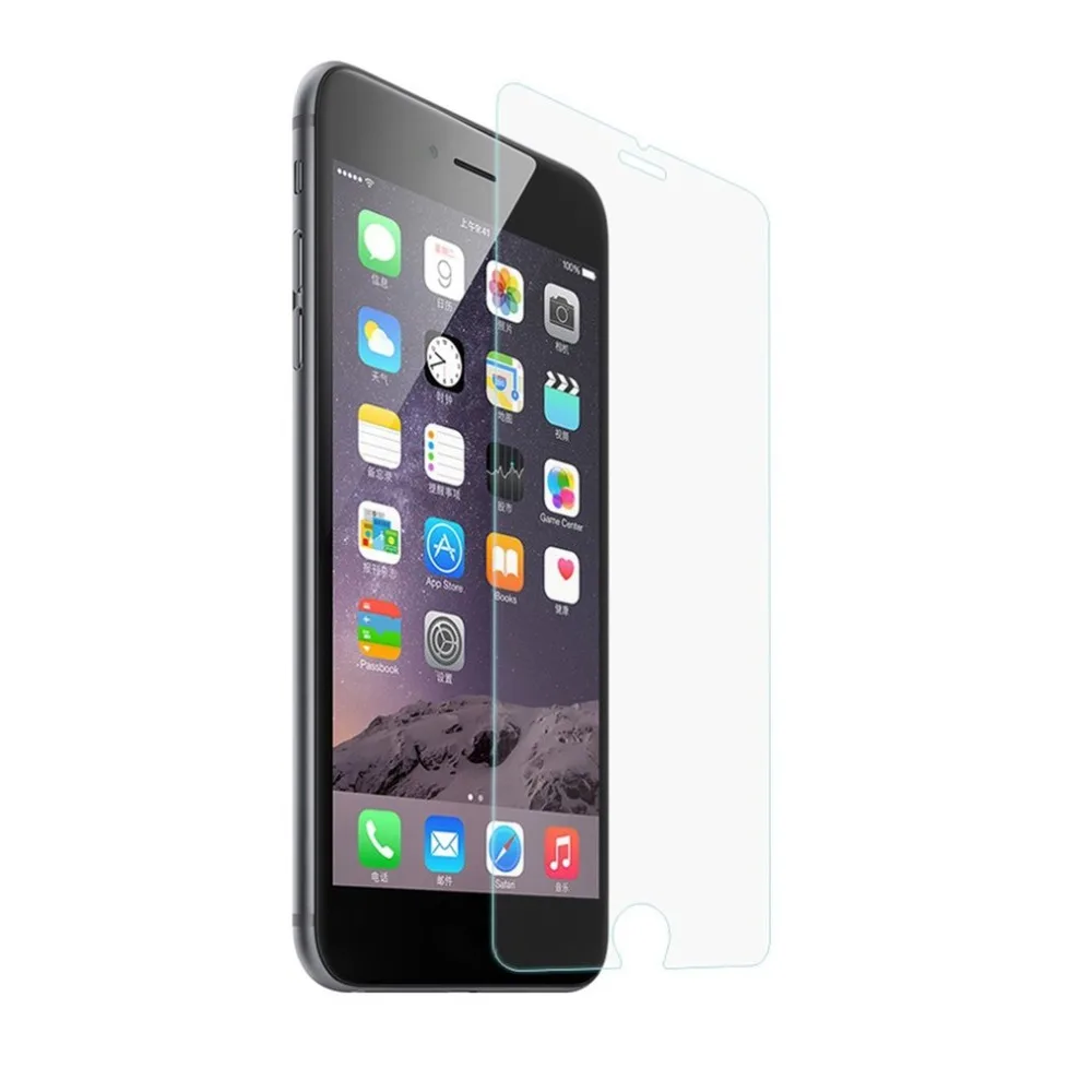 9H закаленное стекло для iphone X, 8, 4S, 5, 5S, 5c, SE, 6, 6s plus, 7 plus, защита экрана, защитная пленка, чехол+ набор для очистки
