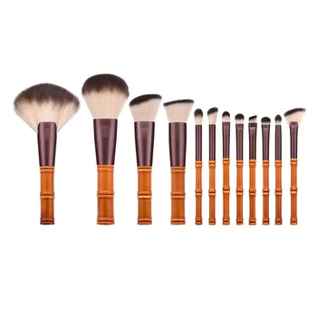 

12 pcs Makeup Brush Premium Nylon Bristles Plastic Handle Blush Brush Cosmetics Brush Powder Brush Kit for Girls Women