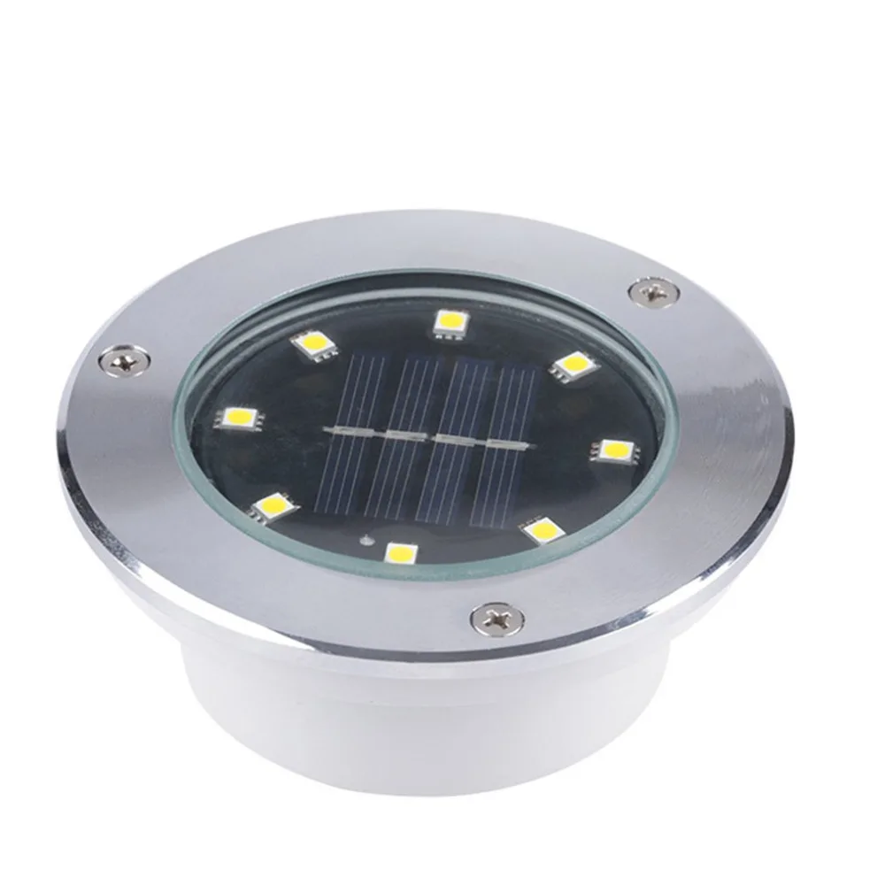 Solar Powered 8 LED Landscape Light Waterproof 0.75W 2V Flood Lights Landscape Garden Yard Path Flood Spot Light Rod