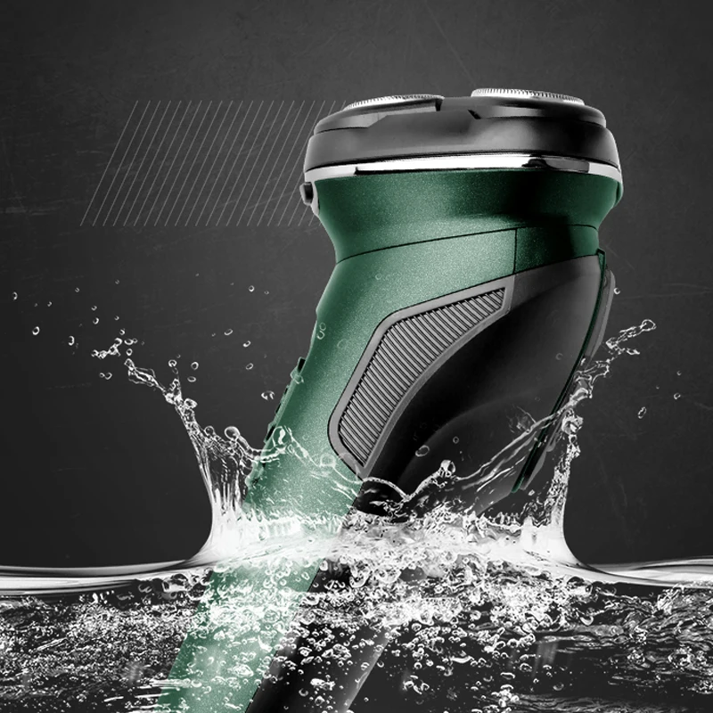 Kemei Washable 3D Electric Shaver for Men Wet Dry Beard Electric Razor Rechargeable Facial Shaving Machine LED Display