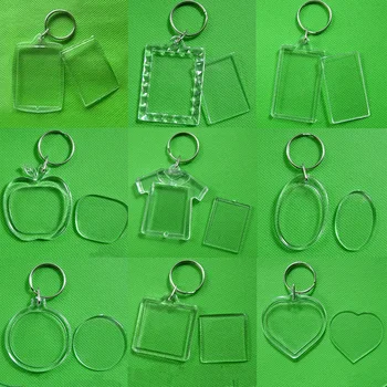 

Acrylic Love Cute Keychain Insert Photo Picture Frame Keychain Bag Charm Family Member Gift Key Chain Family Parents Kids Gift