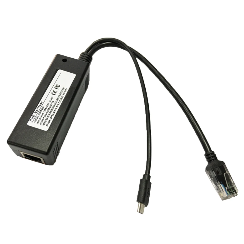 

PoE power over ethernet Splitter Adapter 48V to 5V Converter Micro USB