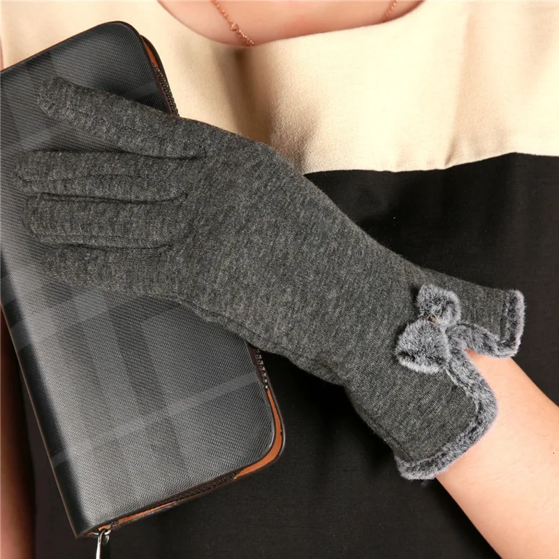 Женские теплые перчатки с сенсорным экраном, модные варежки, зимняя женская перчатка, мягкая перчатка на запястье