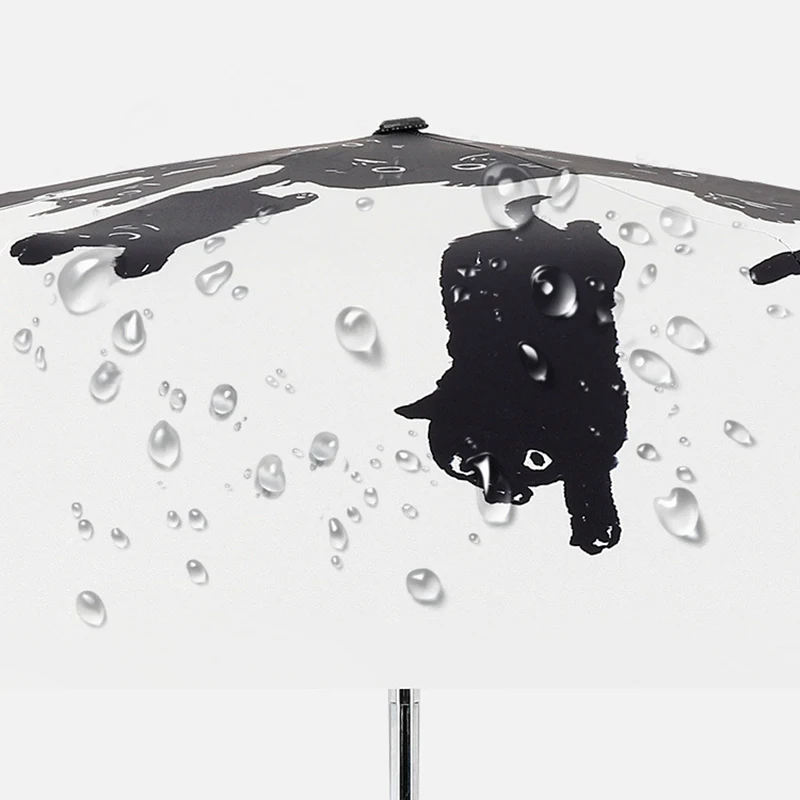 gato dobrável com 3 dobras impermeável anti-chuva