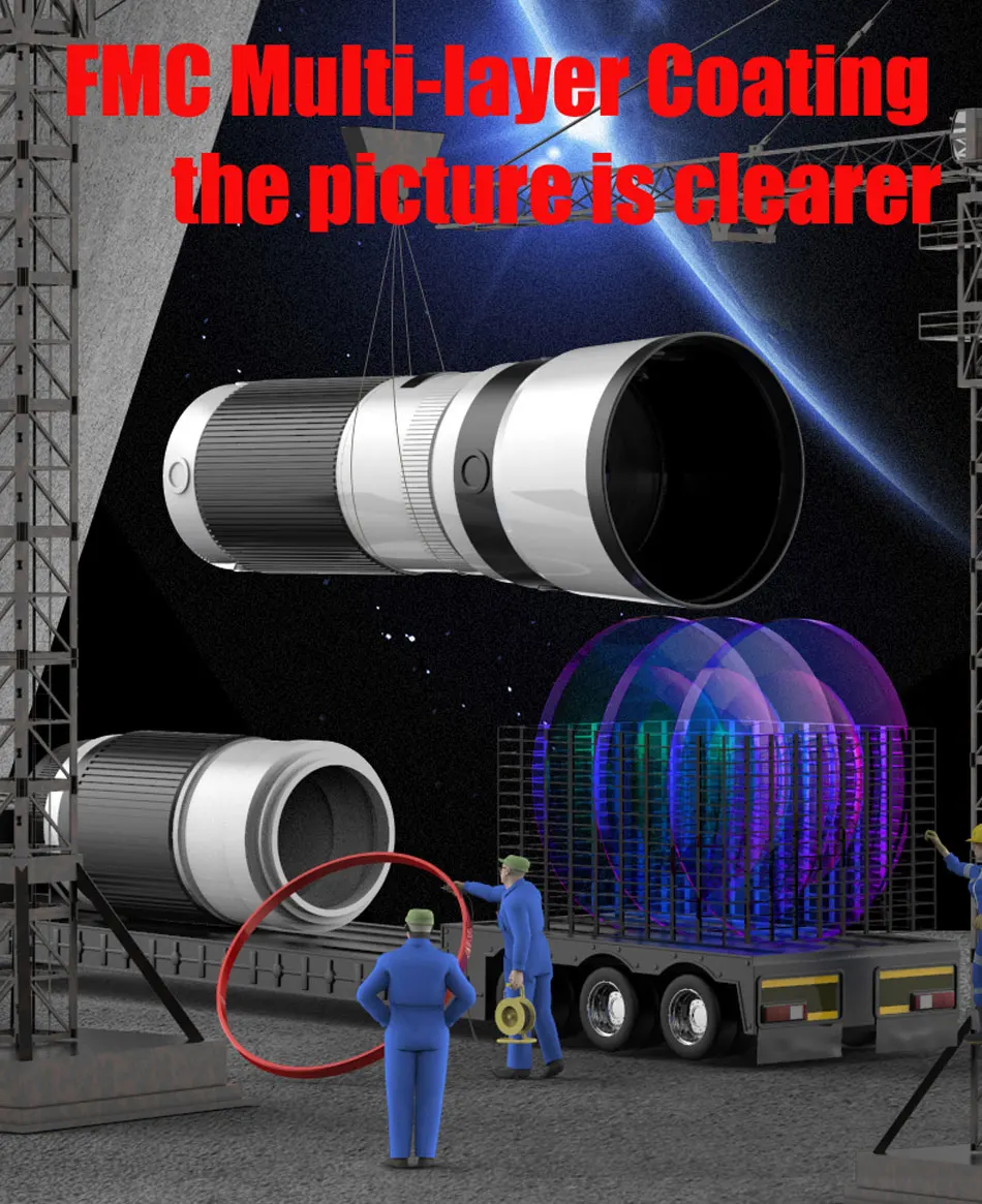 4K HD 16-35X Telescope Camera Zoom Lens for Smartphone Lente Celular 3-Section Adjustable Cell Phone Telephoto Lenses