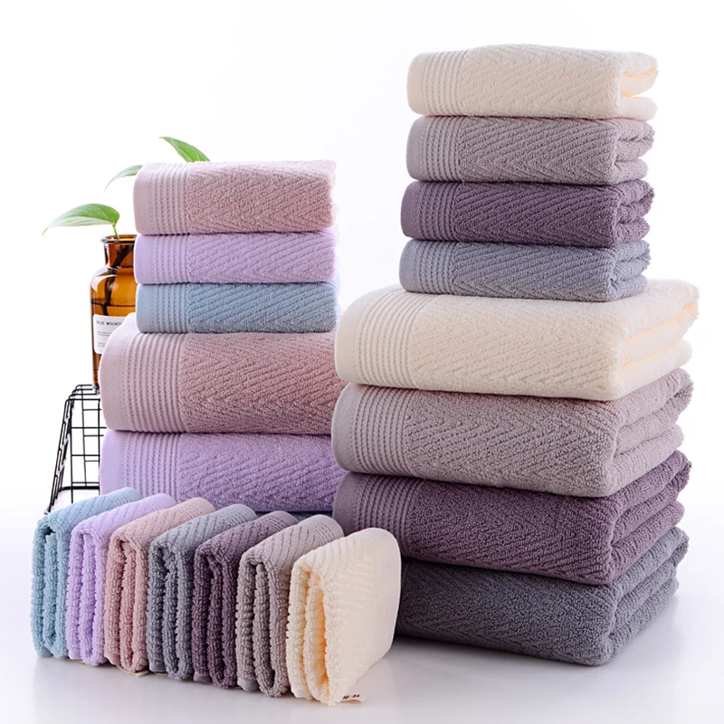 Полотенца для ванной комнаты из 100% хлопка 3 шт. роскошные мягкие абсорбирующие и