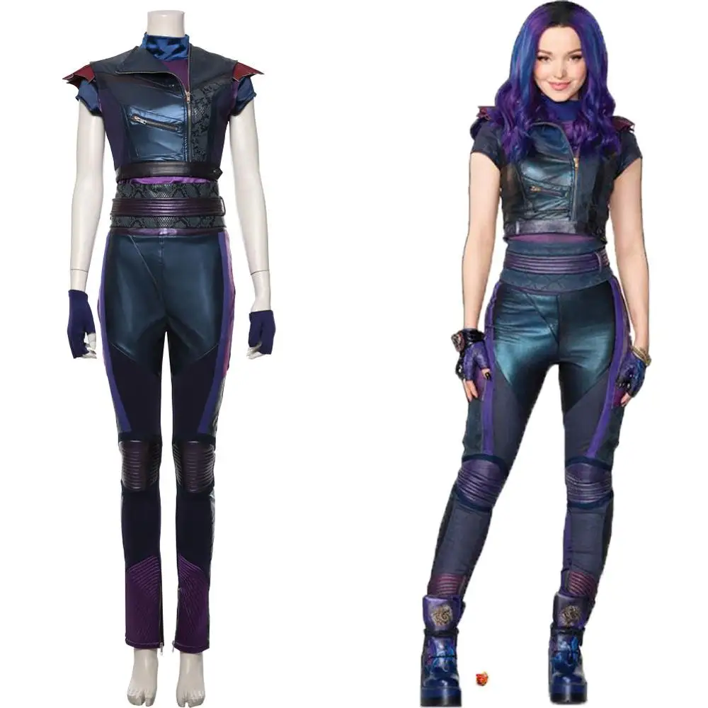 Костюм для косплея Descendants 3 Mal Униформа костюм наряд взрослых и девочек