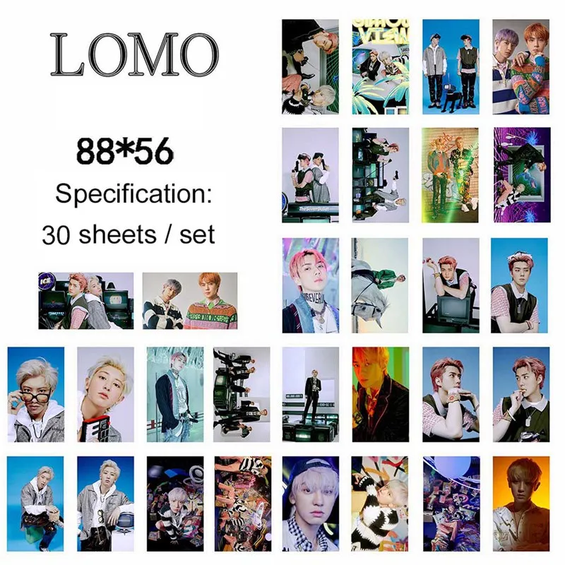 

30Pcs/Set KPOP EXO EXO-SC Album 1Billion Views Self Made Paper Lomo Card Photo Card Poster HD Photocard Fans Gift Collection