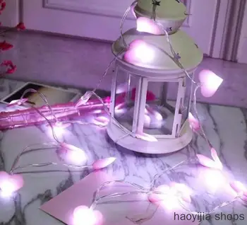 

New heart-shaped string lights LED love lights string room decoration flash girl photo props battery light fashion