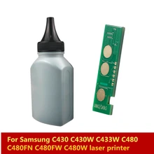 Тонер+ чип) подходит к Samsung C430 C430W C433W C480 C480FN C480FW C480W лазерный принтер CLT-K404S K404S clt404s