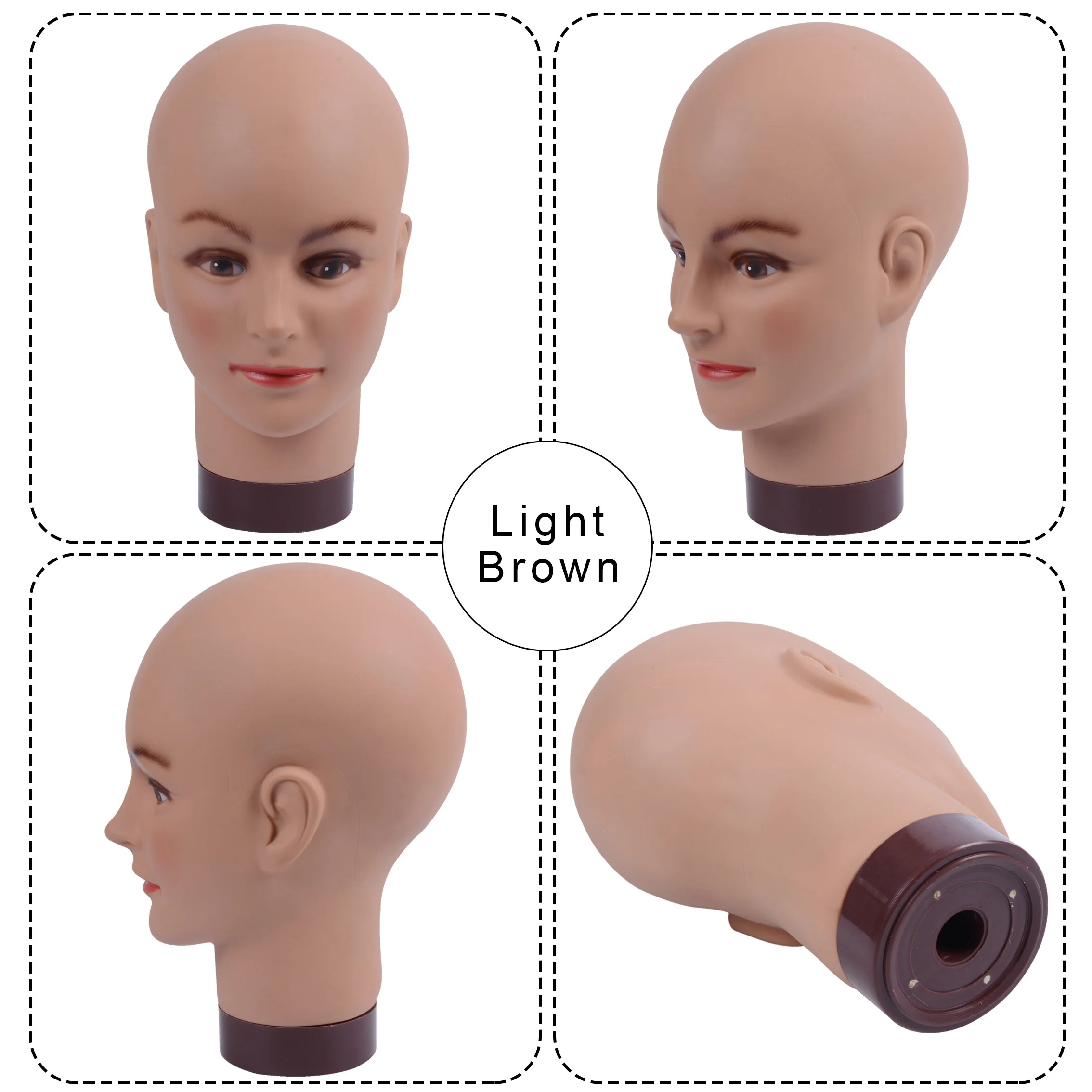 Bald Mannequin Head With Clamp Female Mannequin Head For Wig Making Hat  Display Cosmetology Manikin Head