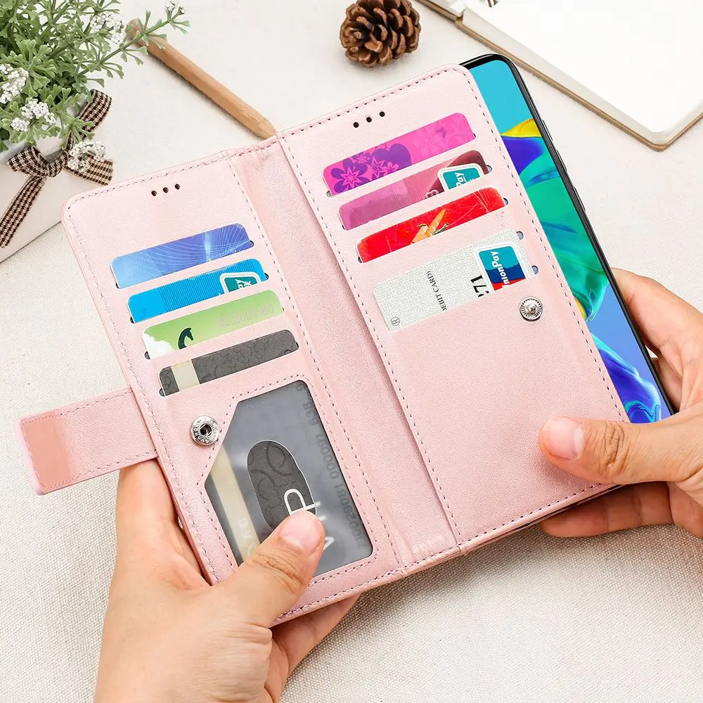 Flip Leather Wallet Case for Samsung A70 A50 A40 A30 A20 A10 A10e Zipper Phone Bag Cover Galaxy A8 A7 A6 J4 Plus J6 J5 J3 | Мобильные