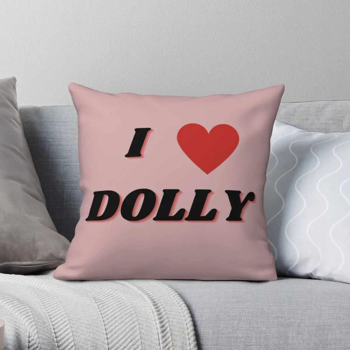 

Наволочка I Love Dolly из полиэстера и льна, бархатная наволочка с принтом на молнии, Декоративная Подушка Чехол 45x45