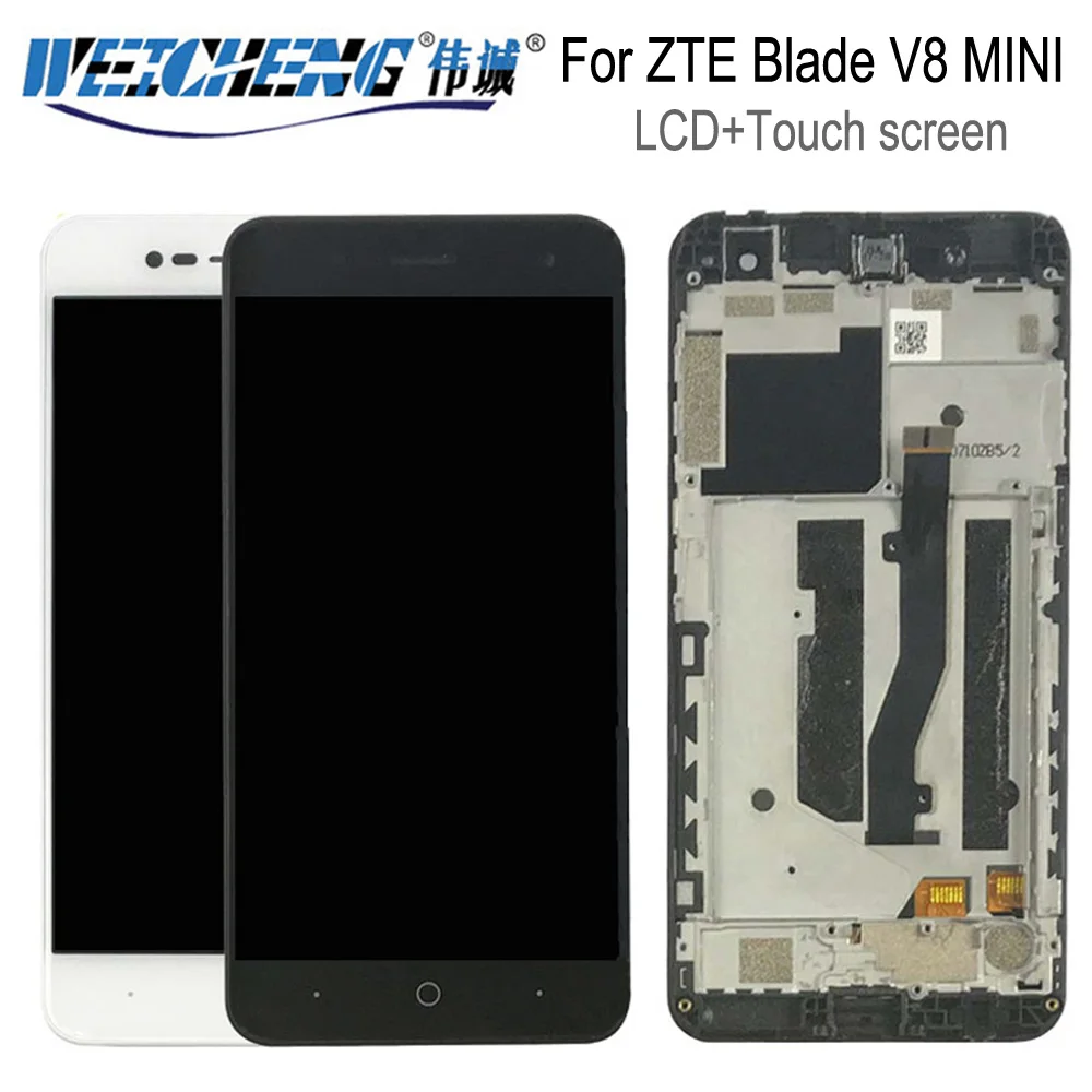 Черный/белый ЖК-дисплей для ZTE Blade V8 MINI + сенсорный экран в сборе с рамкой Mini LCD