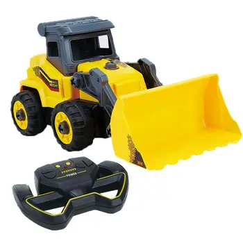 

Remote Control Bulldozer 2.4G DIY Assembly Electric Excavator Simulation Engineering Car Toy