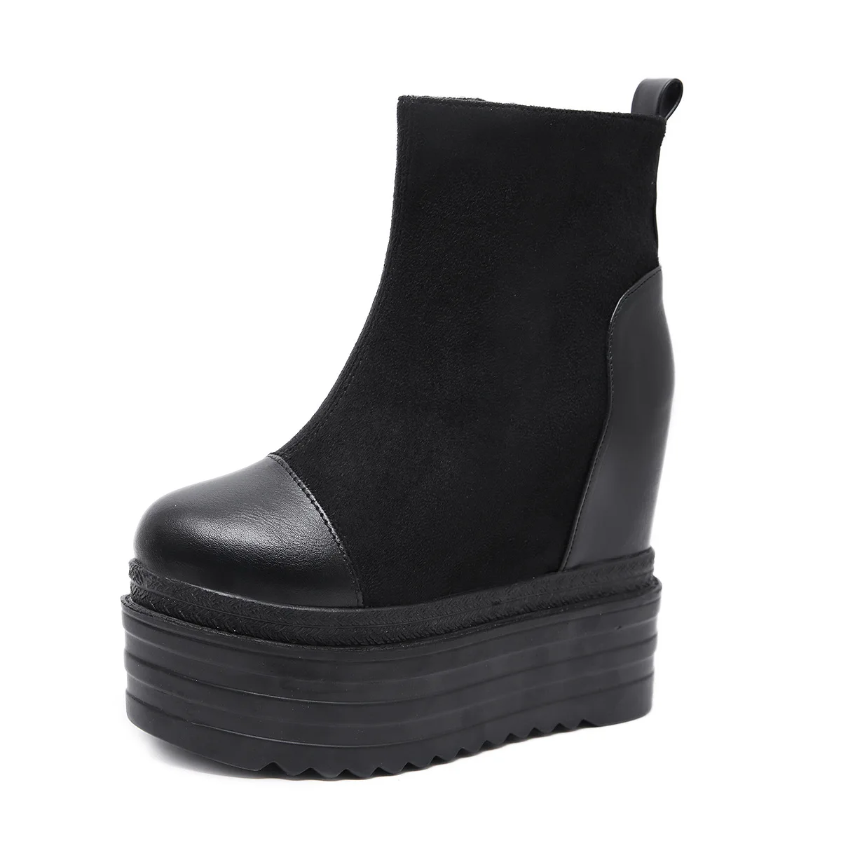 

2019 autumn and winter new super high heels women boots platform thick bottom shoes high increased ankle boots for women