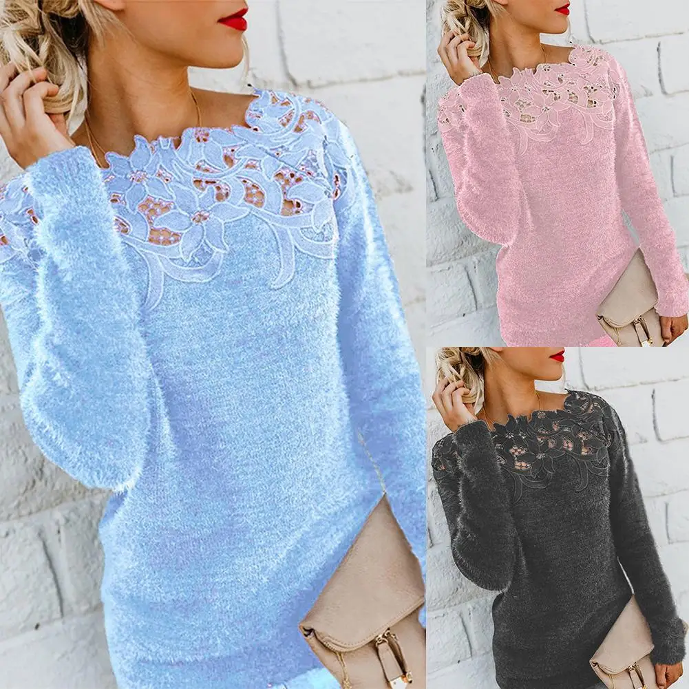 

Autumn Long Sleeve Jumper Knitted Pullover Sweater Women Casual Thin Sweater Femme Knitwear Sweater