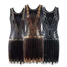 Фотосессия Amazon качество Горячая блесток 1920 Ретро формальное платье ручная работа, браслет из бусин короткое платье