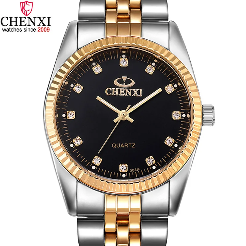 Men Watch Silver CHENXI Classic Retro Women Lovers Luxury Man Gold The Nail-Strap Rhinestone
