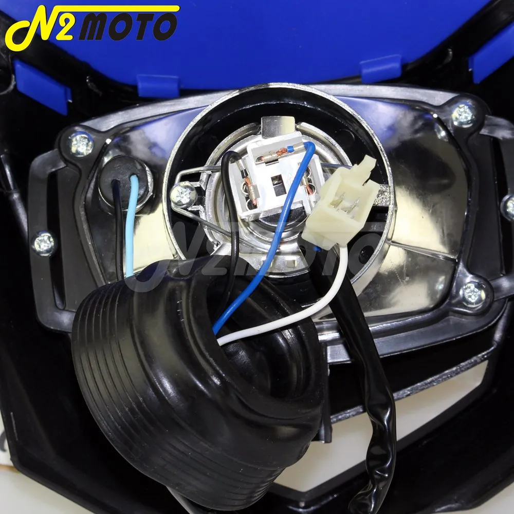 Двойной спортивный эндуро обтекатель для мотоциклов и Yamaha YZ XT WR TTR TT Blue 12 В 35