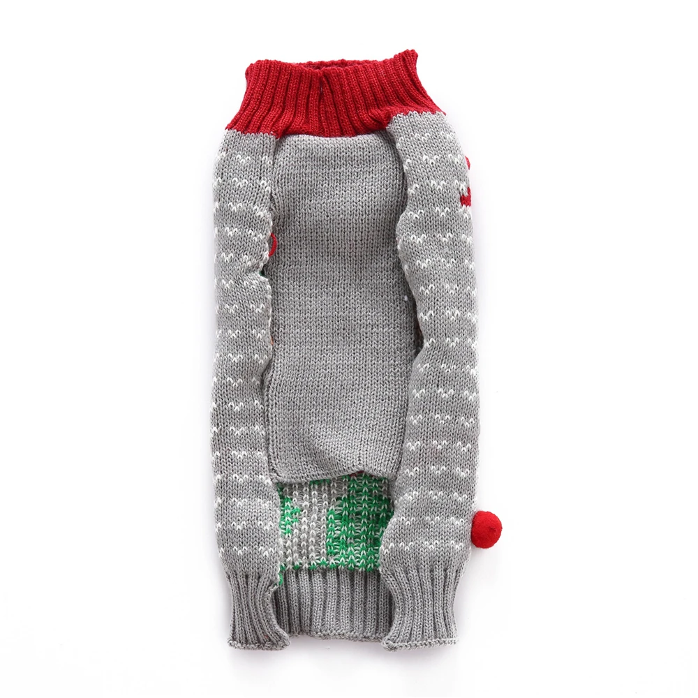Плюшевый Рождественский свитер в стиле клоуна, свитер для щенка, вязаное пальто, теплая одежда для щенков для чихуахуа, Костюм Тедди 4