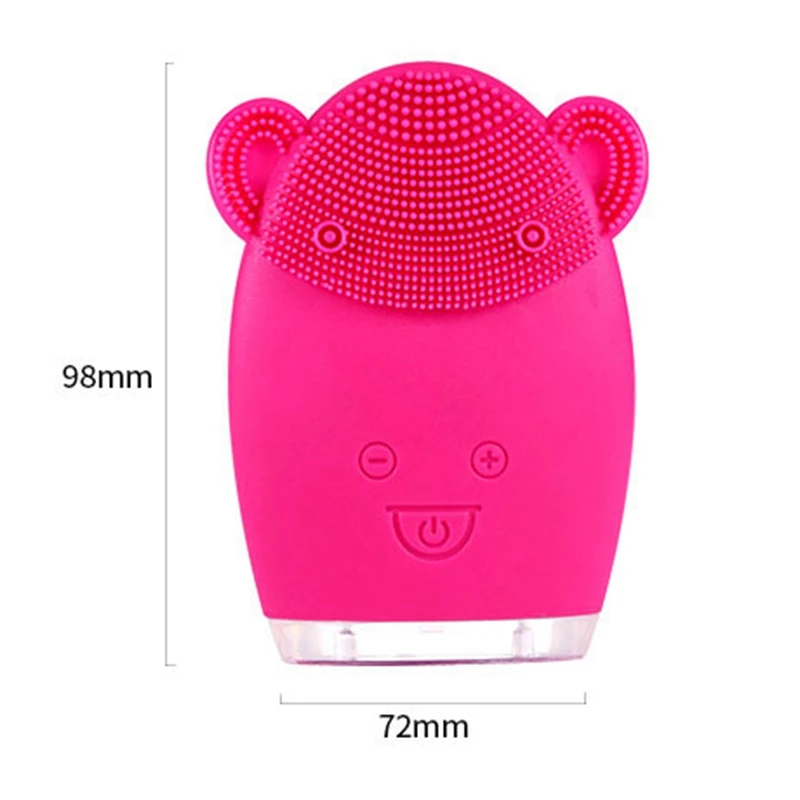 USB Rechargeable Smart Ultrasonic Mini Electric Massage Brush Washing Waterproof Silicone Cleansing Tools Face Cleaning Machine
