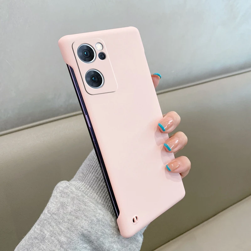 Matte Frameless Phone Case For Oppo Reno Series Slim Shockproof_voghion.com