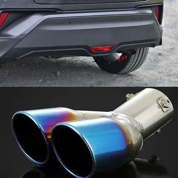 

1pc Exhaust pipe 1* Blue Auto For Toyota C-HR 2016-2019 Stainless Steel
