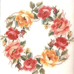 

TT T B1261 [peony wreath] precise printing cross stitch embroidery kits Top Quality Lovely Hot Sell Counted Cross Stitch Kit