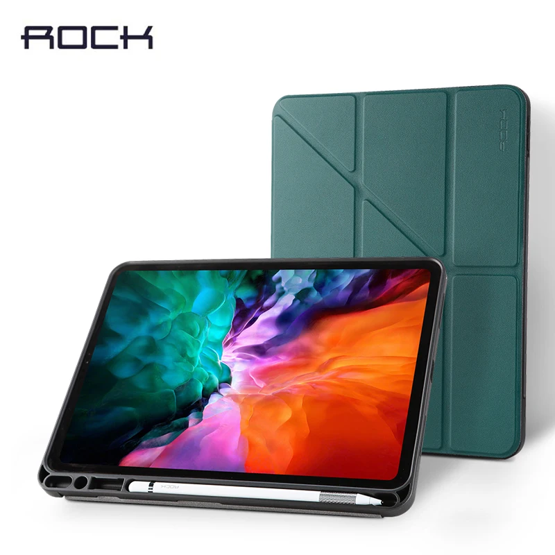 Чехол для iPad Pro 12 9 тонкий ударопрочный резиновый чехол 2020 ROCK 11 умный с магнитной