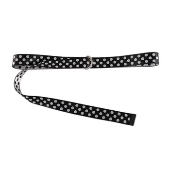 

Women Fashion Women Men Polka Dot Couple Double Ring Woven Canvas Nylon Belt Neutral Soft Simple Belts