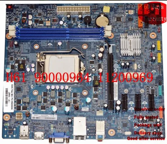 11200969 For Lenovo H61 Desktop Motherboard s1156 90000964 CIH61MI V1.1 Tested | Компьютеры и офис