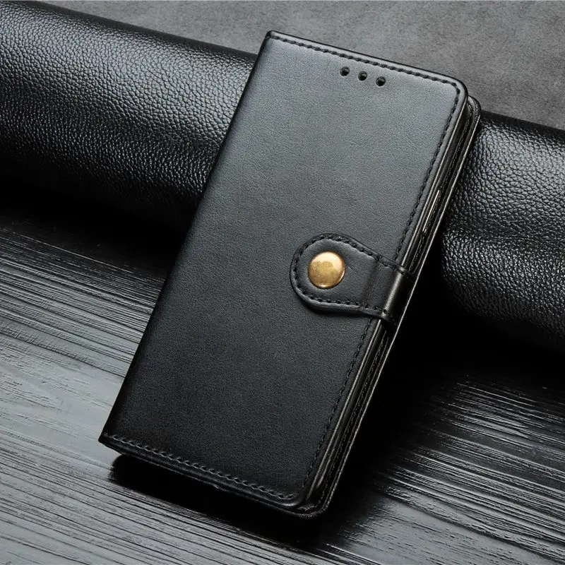 Роскошный кожаный флип-чехол с пряжкой для Asus ROG Phone 2, чехол ZS660KL Phone2, чехол-бумажник для карт Asus ROG Phone II ZS660KL, чехол - Цвет: Black