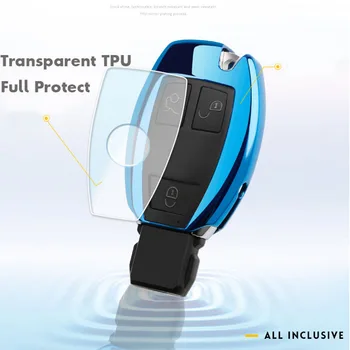 

High quality TPU 2/3 Buttons Car key Wallet case Shell For Mercedes Benz w204 W205 W210 W211 W212 W251 W463 E260L S320 GLK300