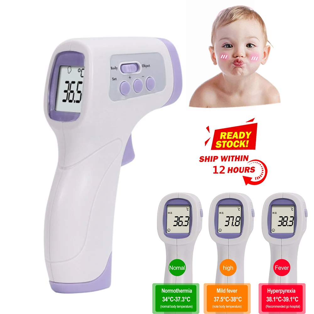

Infrared Forehead Thermometer Non Contact 5-8cm Infrared Thermometer Body Temperature Fever Digital Measure Tool for Baby Adult