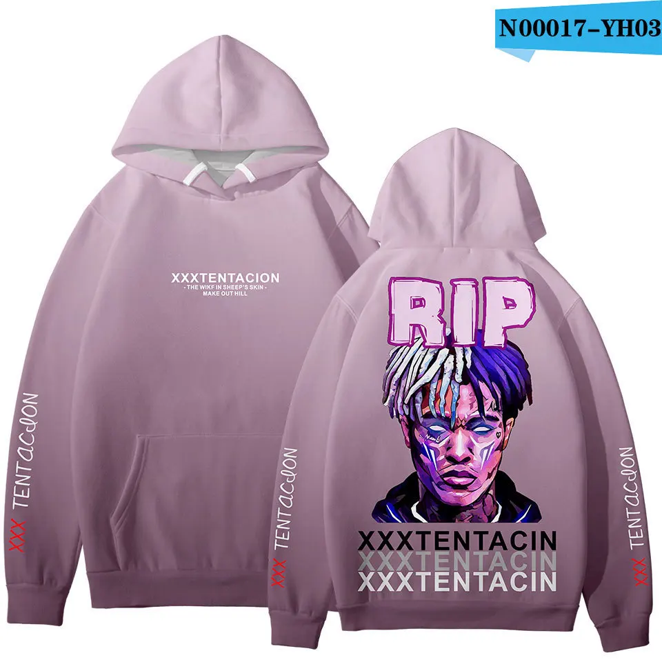 Xxxtentacion BAD Hoodie Rapper Xxxtentacion хип хоп 3D мужские толстовки с принтом свободный длинный рукав толстовка с капюшоном пуловер 4XL - Цвет: 3D