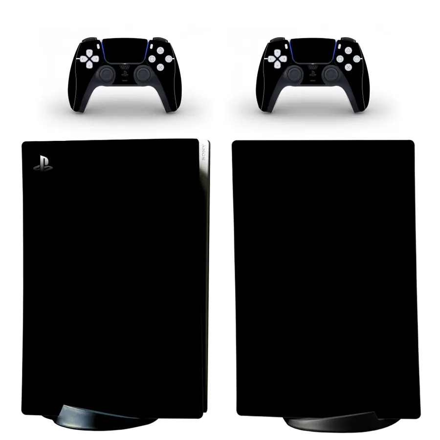 Black White Gray Style Skin Sticker for Playstation 5 PS5 Digital Edition Console & 2 Controllers Vinyl Protective Decal Skins 