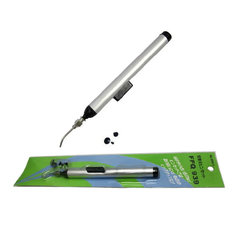 Vacuum Suction Pen FFQ 939 IC SMD Vacuum Sucking Suction Pen Remover Sucker Pump Tweezer Pick Up Tool Solder Desoldering 3 Suction Head