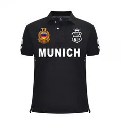 Camisa polo dos homens do verão moda casual manga curta de alta qualidade dos homens t camisa bordado plus size marca de algodão tshirt