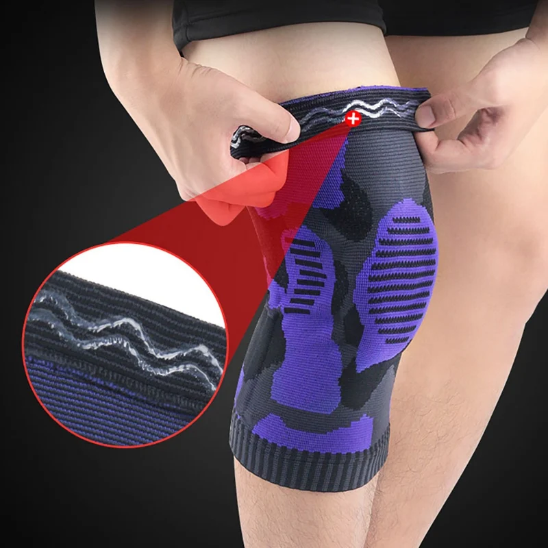 1pc Knee Pad Sleeve Fitness Compression Knitted Leg Support Patella Protector For Outdoor Gym Weight Lifting Basketball1