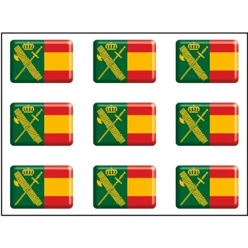 

Sticker rectangles Flag with logo Civil Guard 9 pc. RESIN 16x11mm/ud.