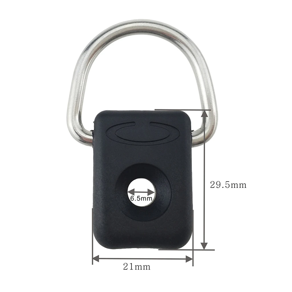 Marine 10pcs Canoe Kayak Stainless Steel D-Ring Solid D Ring Fitting Fishing Rigging Kits with Screws 