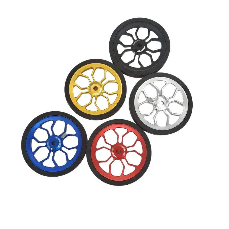 Bicycle Auxiliary Wheels Aceoffix 80mm 1 pair easywheel for Brompton birdy folding bike accessories easy wheel