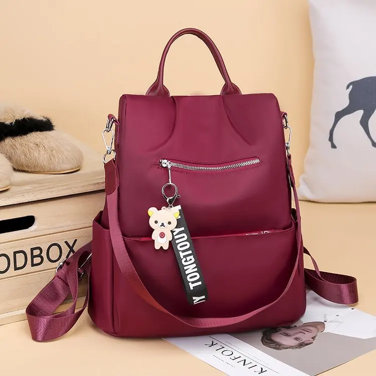 Стиль кулон медведь-стиль Горячая Распродажа рюкзак Противоугонная Ткань Оксфорд многофункциональная женская сумка от производителя 8