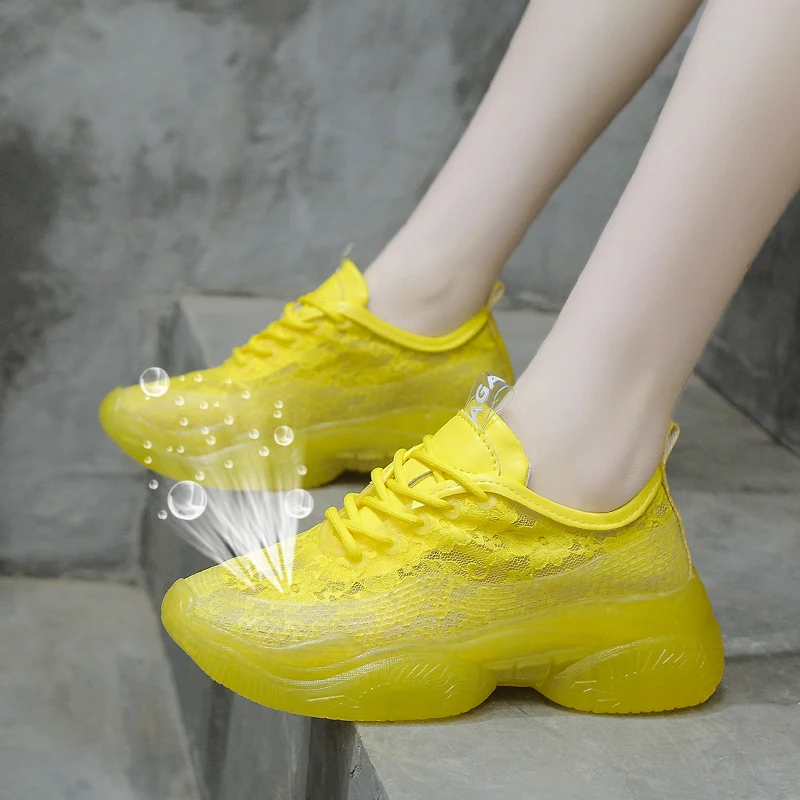 

Basket Femme 2020 New Arrival Mesh Sneakers Lightweight Pink Casual Shoes For Women Flat Shoes Tenis Feminino Shoes Size 38-42