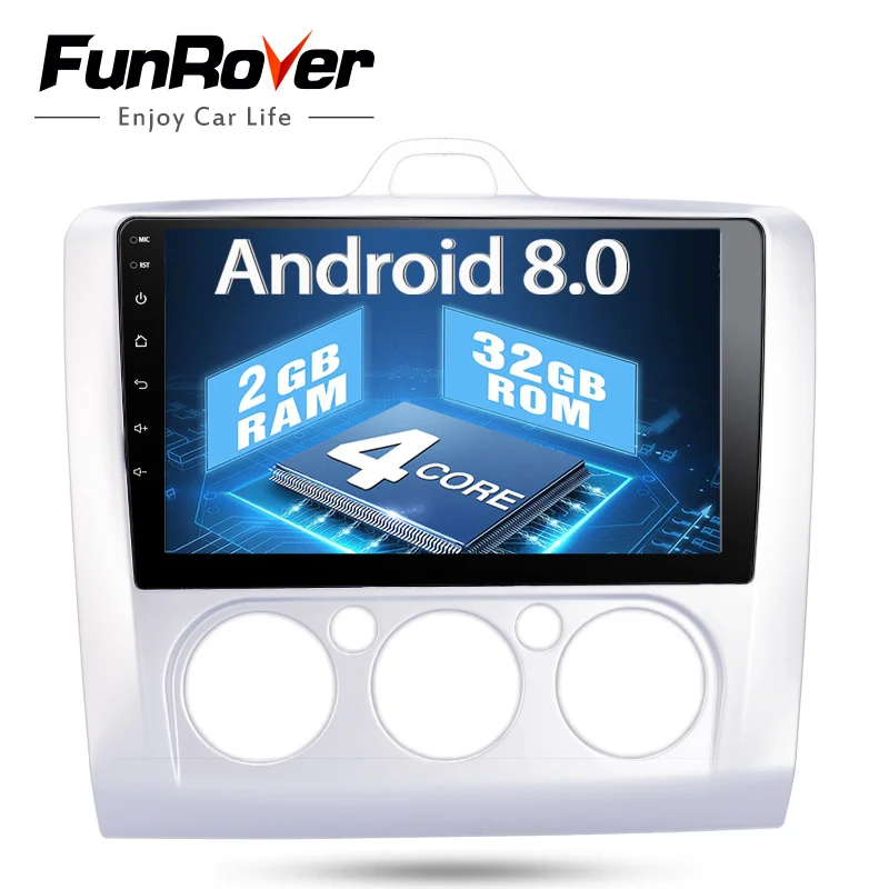Funrover 2 din 9 дюймов Android 8 0 автомобильный Dvd Gps для Ford Focus с Wifi gps Navi fm Радио BT