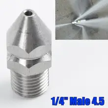 

1/4'' Pressure Washer Drain Sewer Cleaning Pipe Jetter Nozzle 4 Jet 1/4 Male Stainless Steel Cleaning Nozzles Cleaning Jetter