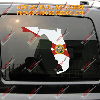 

Florida Flag Map FL Decal Sticker US State Car Vinyl reflective glossy pick size