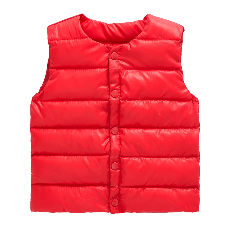 red Vest Детские куртки на утином пуху, пальто, светильник для девочек, пуховая куртка, Детская пуховая верхняя одежда с капюшоном, пальто на осень и зиму - Цвет: red Vest